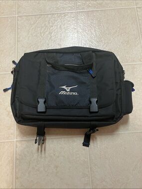 Mizuno Black laptop Bag with Blue Accents